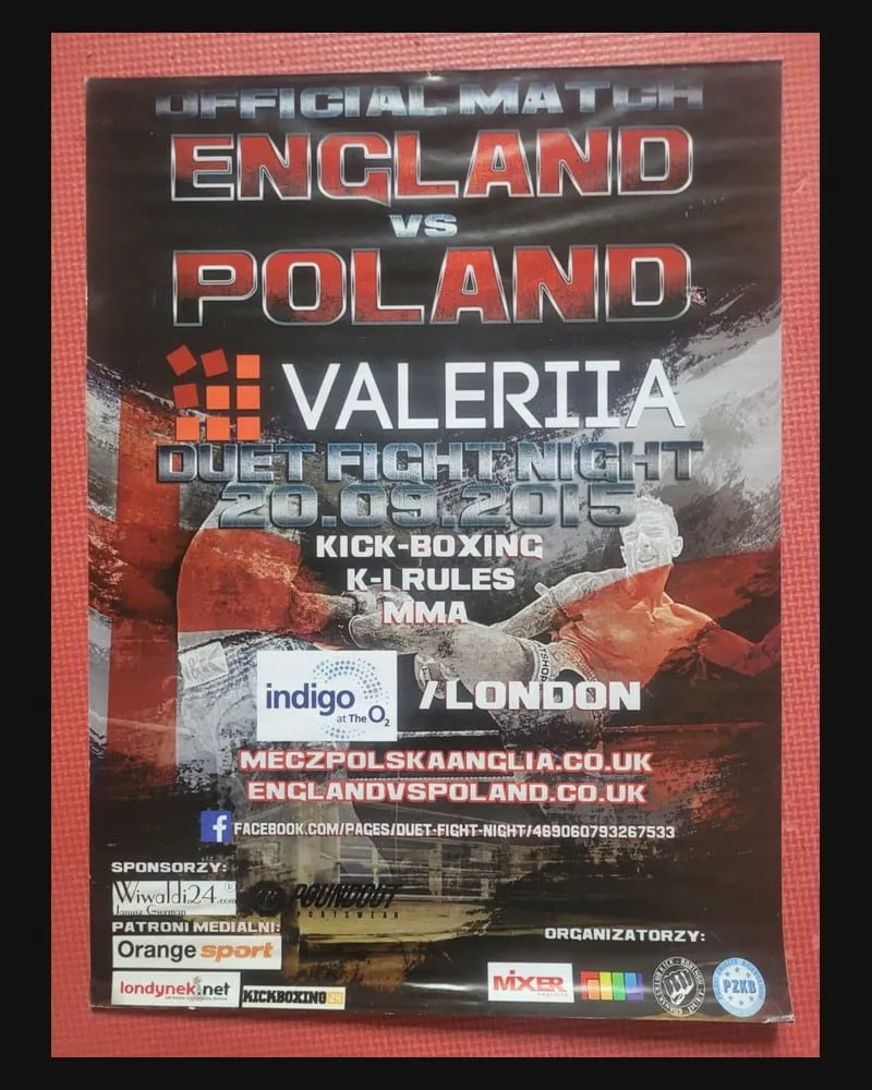 Plakat meczu England vs Poland w Indigo at The O2 w Londynie